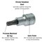 Teng Tools 1/2INCHDR.TX.SOCKET, M121225T-C M121225T-C - alternate 2